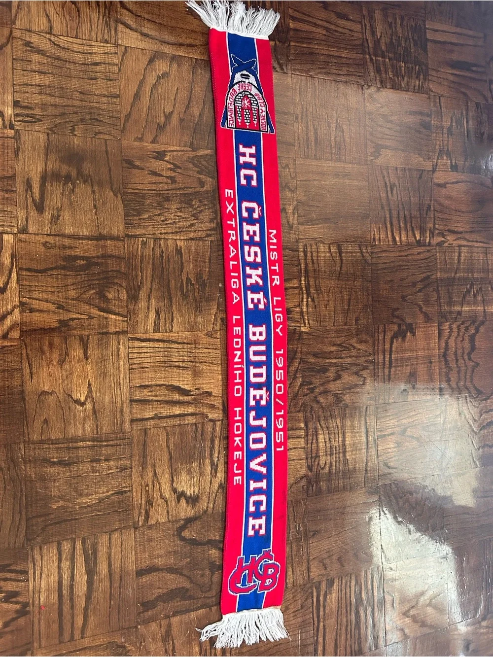 Ceske Budejovice Hockey Slovakia Red & Blue Fan Scarf by